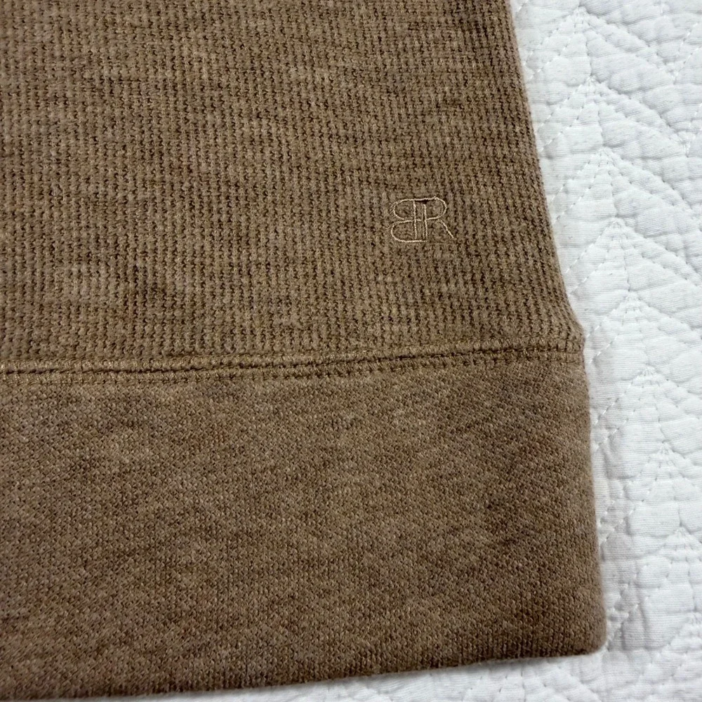 NWT Banana Republic‎ Mens XXL Tan Quarter Zip Pullover Sweater Cotton Blend LS